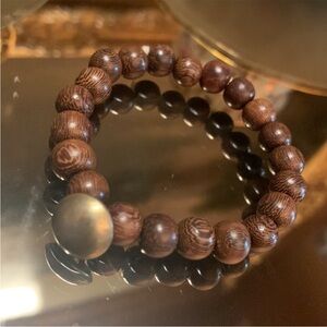 Chunky Beaded Wooden Bracelet